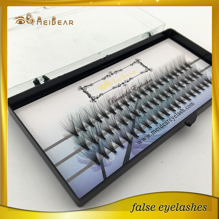 Hot selling private label silk pre-fanned volume with custom boxes